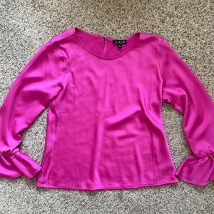 J. Crew Fuchsia Long Sleeve Blouse